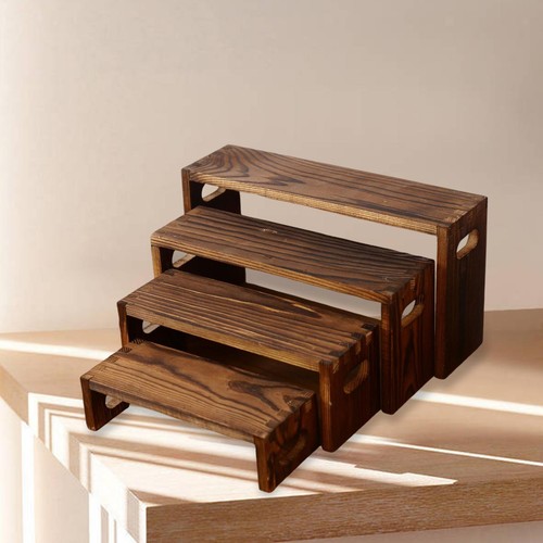 4pcs wooden tiered - 4pcs, riser