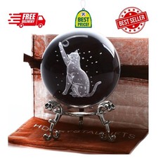 60Mm 3D Cat Crystal Ball