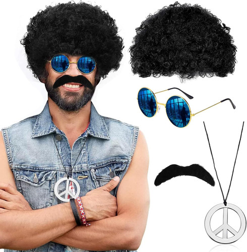Pcs hippie costume set 70s - costume,