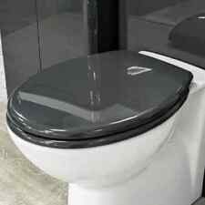Roca Laura Toilet Seat Grey Gloss Modern Style Round Bathroom WC Seat