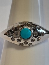 Turquiose  ring size N in  925