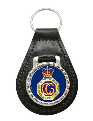 Coastguard leather key fob - key,