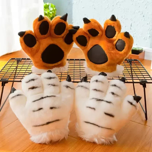 Plush animal paw - plush, gloves