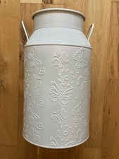 Rustic Shabby Chic Farmhouse Metal Flower Vase Planter Urn Milk Cream Jug