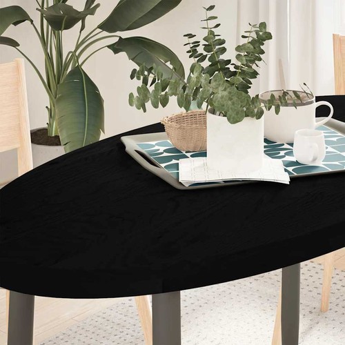 Large oval solid oak table - large,