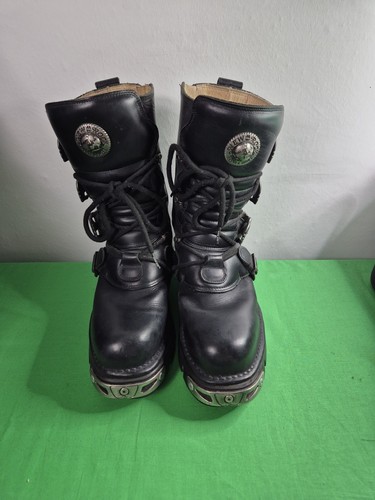 New rock reactor black leather - new,