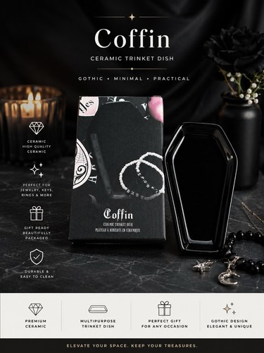 Coffin trinket dish - coffin,