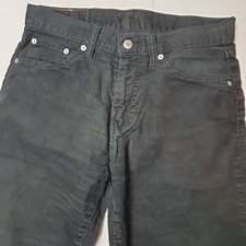 LEVI'S 751 Mens Corduroy Jeans Trousers Black Regular W30 L32