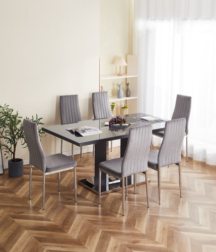 Dining table set - dining, glass