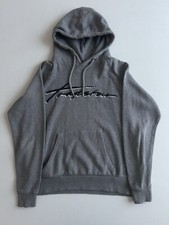 Trapstar Hoodie Grey Pullover Black Logo Centre Size Small