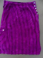 NOMADS vintage dark fuchsia pink cotton textured skirt size L (14)