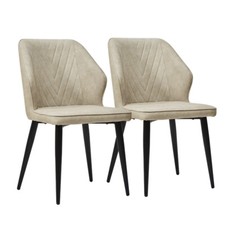 2* Faux Leather Dining Chairs