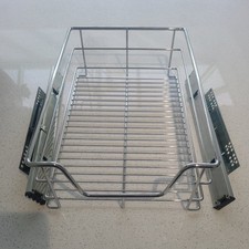 Pull out Wire Basket Chrome Kitchen - Bedroom Drawer (36cmm) fits  40cm unit.
