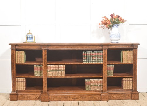 Burr walnut breakfront - walnut,