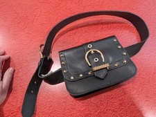 Juicy Couture Studded Vegan Leather Belt Bag  Fanny Pack Bum Bag- Size S/M EUC