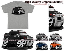 Hummer H2 SUT Truck Discontinued Model DigiRods Cartoon Car Gray T Shirt S-5X