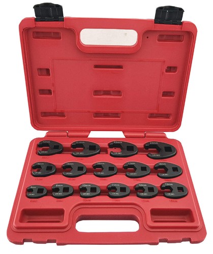 Piece crow foot spanner - 15-piece, crow's