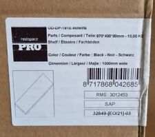 4x Realspace Pro Black Shelves Metal for RS Tambour Cupboards 36.5 x 84.5 x 3cm