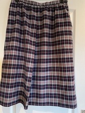 Vintage Daks Check Lined Skirt, With Side Zip And Pocket  Size 42”/108cm Hip