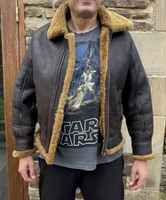 Men’s Leather Sheepskin Flying Jacket 44 Vintage