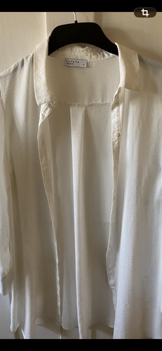 Womens cream longline - longline, blouse