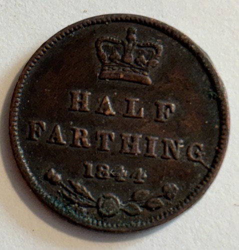 Half farthing 1844 victoria - half,