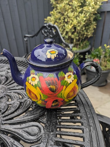 Canal art metal teapot - canal, made
