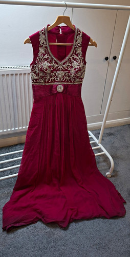 Fuchsia pink sleeveless formal - pink,