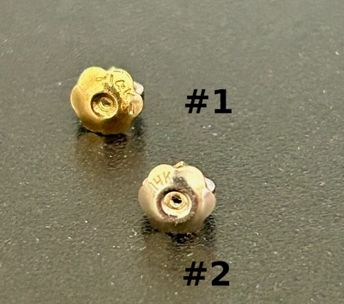 14ky gold threaded earring - threaded,