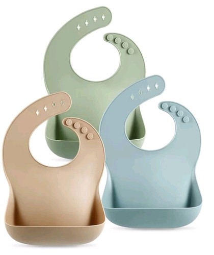 Silicone baby bibs set - set, of