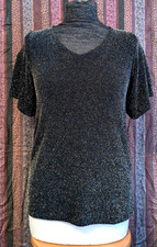 UK 8 Metallic Black Sparkly