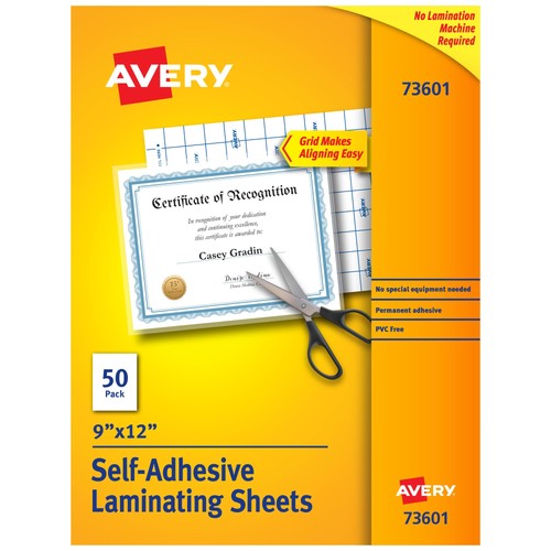 Avery self adhesive laminating - avery, self-adhesive