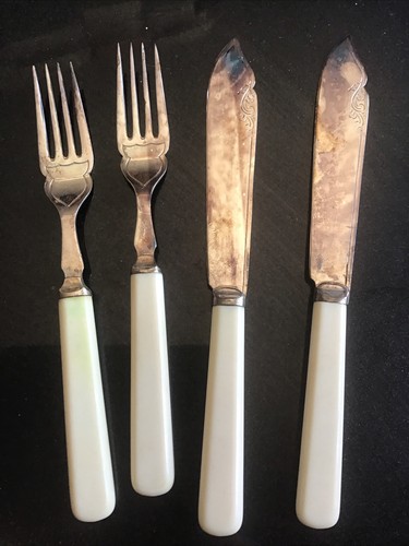 Vintage set fish knifes - set, of