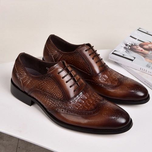 Mens leather brogues - leather, smart