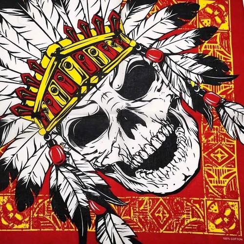 Skull paisley bandana 100 - paisley,