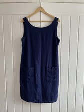 Next Ladies Navy Linen Blend