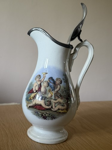 Antique prattware jug with - prattware,