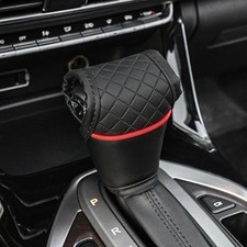 Vehicle Car Gear Shift Lever Cover Gearbox Shifter Knob Protector PU-Leather