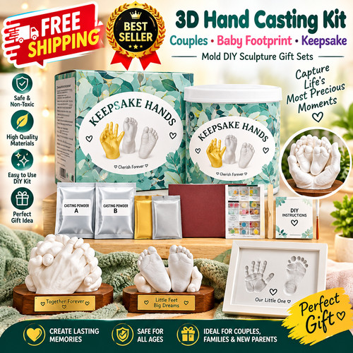 Hand casting kit couples - 3d,