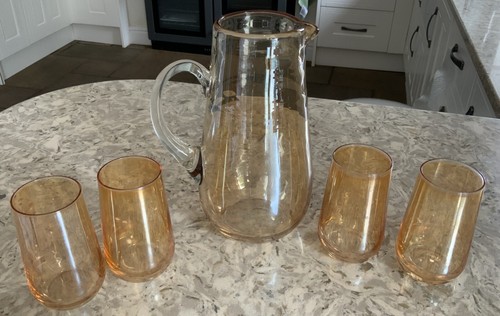 Vintage handblown amber - vintage,