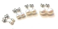 925 Sterling Silver Genuine Cultured Freshwater Pearl Stud Earrings Studs Gift