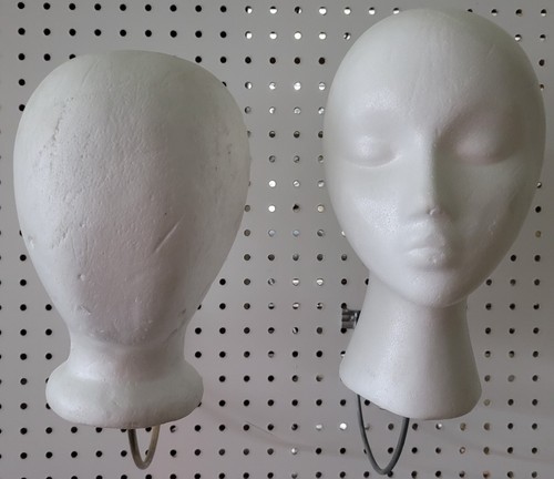 White styrofoam heads female - heads,