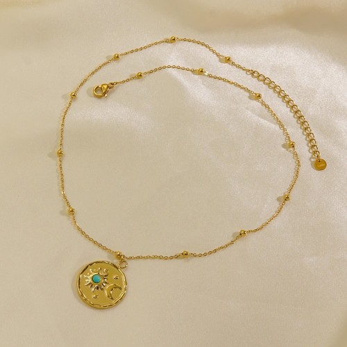 14ct gold plated star - &, moon