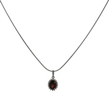 925 Solid Silver Red Garnet