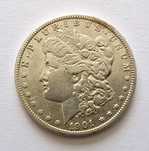 1901 morgan silver dollar - o,