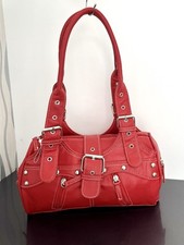 NEW Ladies Red Faux Leather