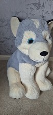 large wolf husky dog soft toy teddy bean bag plush 