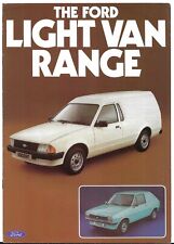 Ford Fiesta Mk1 Van & Escort Mk3 Van 1981 UK Market Sales Brochure