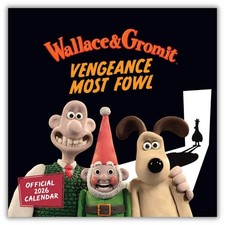 2026 Calendar Wallace and Gromit Month to View Square Calendar Official Product