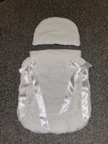 White rosy pram - white,
